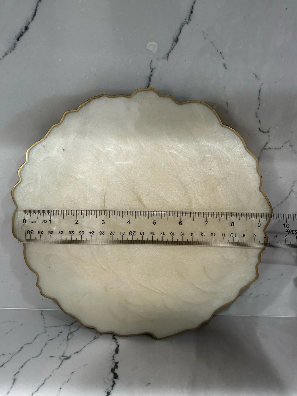 Gold nugget stone wall mirror